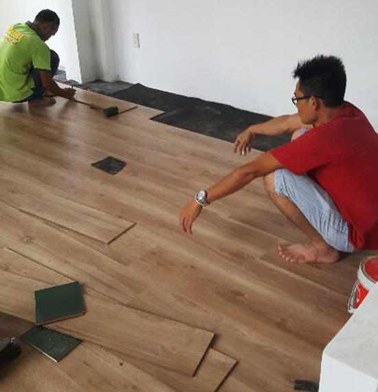 Parquet flooring laying Ho Chi Minh